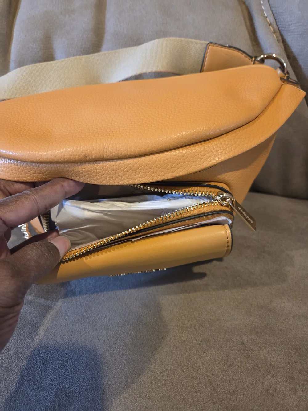 Michael Kors Women’s Tan Leather Belt Bag